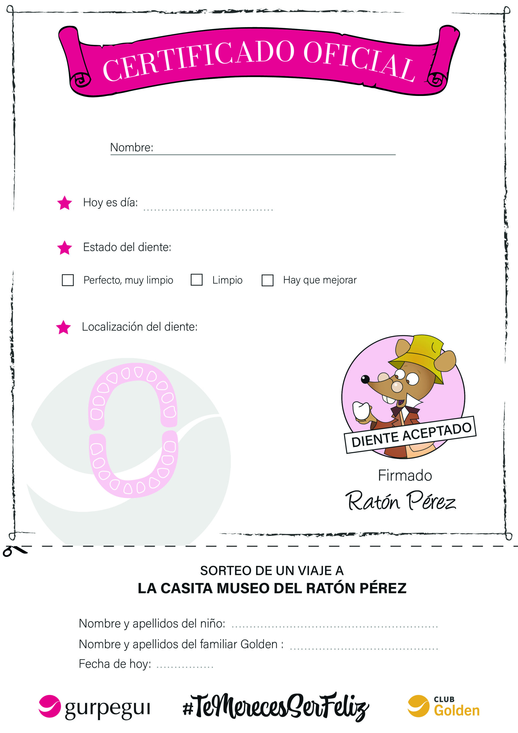 Certificado Ratón Pérez